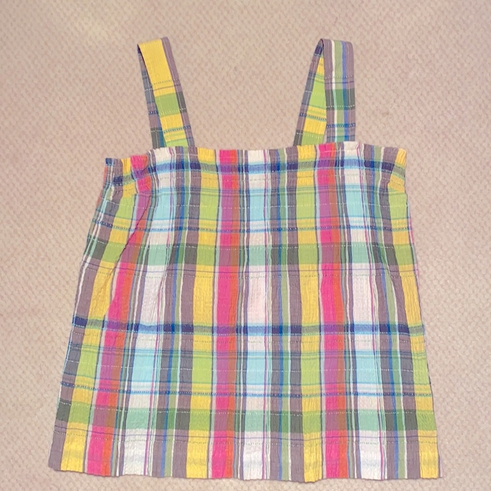 Tibi plaid top